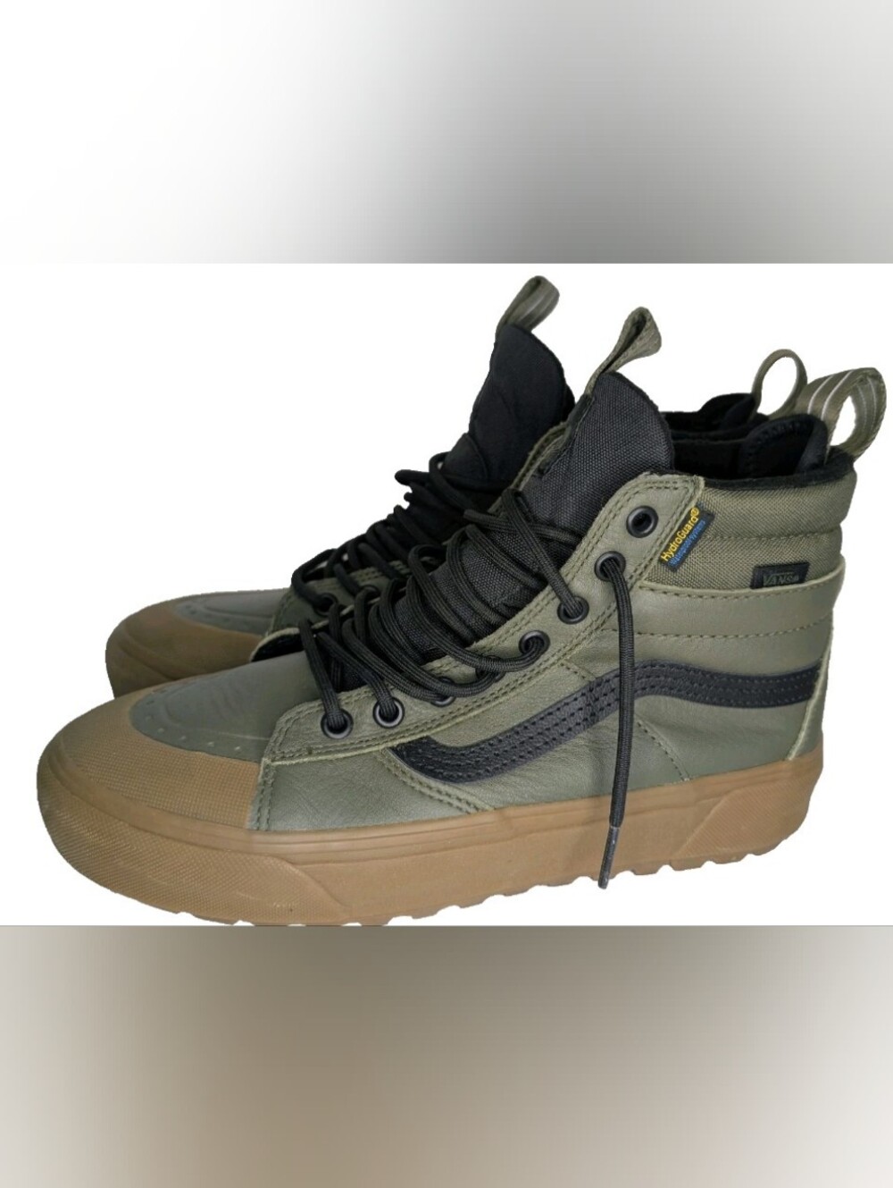 Vans MTE Sk8-Hi Men 7.5 Women 9 Ultracush Waterproof Green Leather Boots Shoes